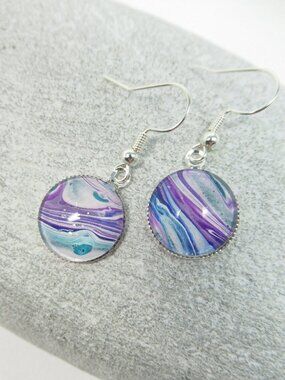 Flow paint earrings